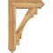 Ekena Millwork Merced Arts and Crafts Rough Sawn Bracket w/ Offset Brace, Western Red Cedar, 8"W x 28"D x 40"H BKT0806X28X40MRC03RWR - alternate 4